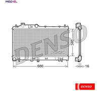 RADIATOR ENGINE COOLING DRM36007 FOR SUBARU OUTBACK LEGACY/IV/Station/Wagon 1.6L