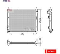 RADIATOR ENGINE COOLING DRM46078 FOR NISSAN K9K636/646/410/896 1.5L 4cyl JUKE