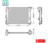 RADIATOR ENGINE COOLING DRM46103 FOR RENAULT NISSAN B4D419/409/470 H4D460 1.0L