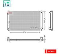 RADIATOR ENGINE COOLING DRM50151 FOR LEXUS TOYOTA RAV/4/IV 2AR-FXE 2.5L 4cyl NX