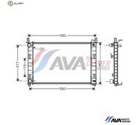 Fits AVA FDA2324 WATER COOLER FORD FIESTA (2002) 1.3