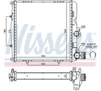 Nissens Engine Coolant Radiator 606448 for eg. PORSCHE 911 (2005) 3.6 CARRERA et