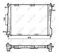 Radiator, engine cooling for RENAULT:CLIO III,LUTECIA III,EURO CLIO III