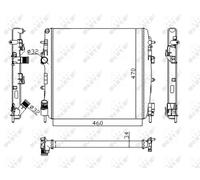 RADIATOR ENGINE COOLING 58317A FOR K9K700/704/702/710 1.5L D4D700/720 1.0L 4cyl