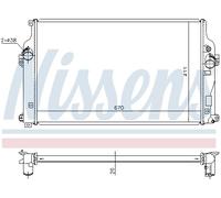 NISSENS 646864 Radiator, engine cooling for TOYOTA