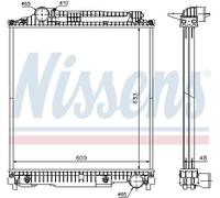 Radiator, engine cooling NISSENS 626470
