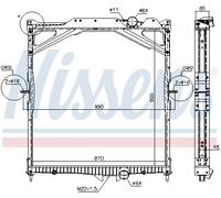 Radiator, engine cooling NISSENS 65467A