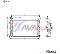 AVA COOLING SYSTEMS OL2345 Engine radiator