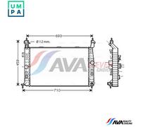 AVA COOLING SYSTEMS OL2345 Engine radiator