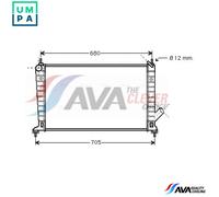AVA Coolant Radiator SB2035 for SAAB 9-5 (1998) 2.3 T16 etc
