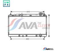 AVA COOLING SYSTEMS TO2598 Engine radiator