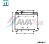 AVA COOLING SYSTEMS TO2663 Engine radiator