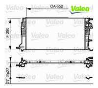 Radiator, engine cooling VALEO 735182 For RENAULT