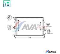 RADIATOR ENGINE COOLING VNA2289 FOR SKODA OCTAVIA/II/Combi LAURA YETI VW 1.2L