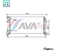 AVA Coolant Radiator VNA2340 for VW Golf (2013) 1.2 TSI Bluemoon