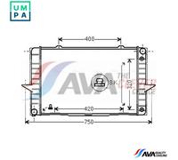 AVA COOLING SYSTEMS VO2092 Engine radiator