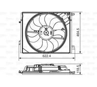 Radiator fan 696882 VALEO for RENAULT TALISMAN MEGANE IV Hatchback SCÉNIC IV