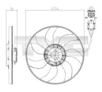 TYC 825-0020 Fan, radiator
