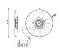 Radiator fan CFF 529 000P MAHLE for VW CRAFTER Van CRAFTER Platform/Chassis