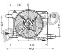 FAN ENGINE COOLING DER01011 FOR ALFA ROMEO AR32310/32301 932A2.000 2.0L 4cyl 156