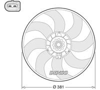 Radiator fan DER02006 DENSO for AUDI A6 C7 A6 C7 Avant Q5 A6 Allroad C7