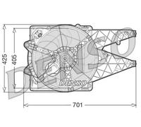 Denso DER09100 Engine Cooling Fan Fits Fiat Doblo Combi Platform/Chassis Cargo
