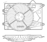 Radiator fan DER15001 DENSO for CHEVROLET AVEO Hatchback AVEO Saloon