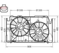 Radiator fan DER50002 DENSO for TOYOTA RAV 4 III