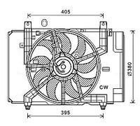 Radiator fan DN7532 AVA QUALITY COOLING for NISSAN CUBE JUKE