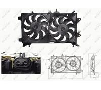 Radiator fan Double Fan 47676 NRF for FIAT PUNTO PUNTO Hatchback Van IDEA