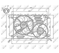 NRF 47754 Fan, radiator for VOLVO