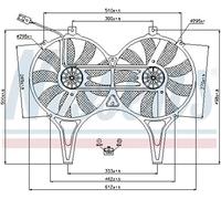 Radiator fan Double Fan 85149 NISSENS for MERCEDES-BENZ E-CLASS E-CLASS T-Model