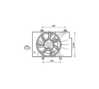 Radiator Fan FD7559 AVA Cooling 1525897 1541278 1557573 1771265 1819248