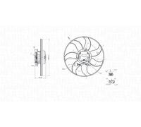 Radiator Fan Fits AUDI A1 SEAT Altea SKODA Fabia II VW Beetle 00-20 1K0959455P