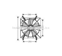 Radiator fan HD7519 AVA QUALITY COOLING for HONDA CR-V Mk II CR-V III