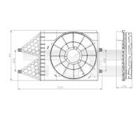 Radiator fan mounting 837-0033-1 TYC for SEAT VW SKODA