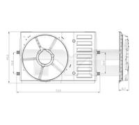 Radiator fan mounting 837-0035-1 TYC for SEAT SKODA VW
