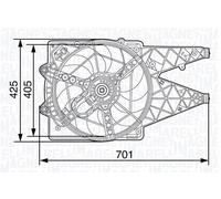 Radiator fan Single Fan 069422472010 MAGNETI MARELLI for FIAT DOBLO Cargo