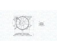 Radiator fan Single Fan 069422789010 MAGNETI MARELLI for HYUNDAI KIA