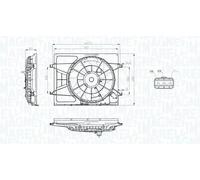 Radiator fan Single Fan 069422796010 MAGNETI MARELLI for KIA CEE'D SW PRO CEE'D