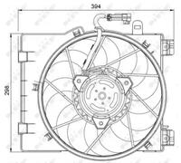 Genuine NRF Radiator Fan for Vauxhall Corsa 16V Z12XE 1.2 (09/2000-07/2003)