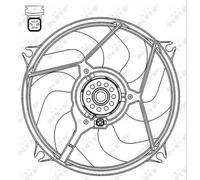 Radiator fan Single Fan 47069 NRF for CITROËN XSARA PICASSO