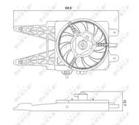 Radiator fan Single Fan 47248 NRF for FIAT PUNTO PUNTO Hatchback Van