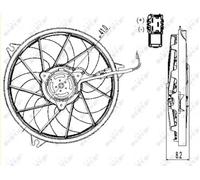 Radiator fan Single Fan 47324 NRF for PEUGEOT 206+ 206 Hatchback 206 Van 206 CC