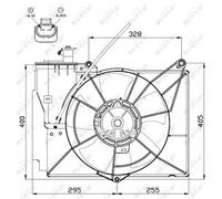 FAN ENGINE COOLING 47530 FOR 1ZZ-FE 1.8L 1CD-FTV 2.0L 4cyl