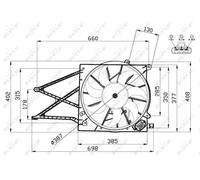 Radiator fan Single Fan 47582 NRF for OPEL ASTRA G Hatchback ASTRA G Estate
