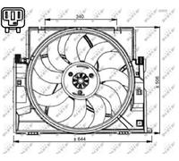 NRF 47736 Fan, radiator