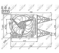 New Fan, radiator for AUDI SEAT SKODA VW:A3,TT,LEON,BORA,POLO 1J0959455