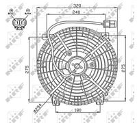 Radiator fan Single Fan 47752 NRF for SUZUKI BALENO Hatchback BALENO