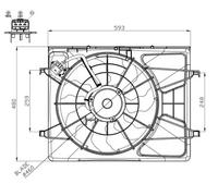 NRF 47958 Fan, radiator